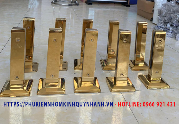 Trụ ngàm vuông tròn inox 304 màu inox, mạ vàng, đen 1 Trụ ngàm vuông mạ vàng