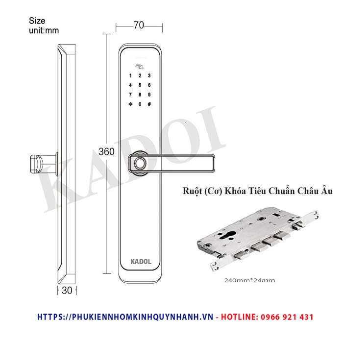 Tính năng vượt trội của khóa vân tay Kadol FP19 2