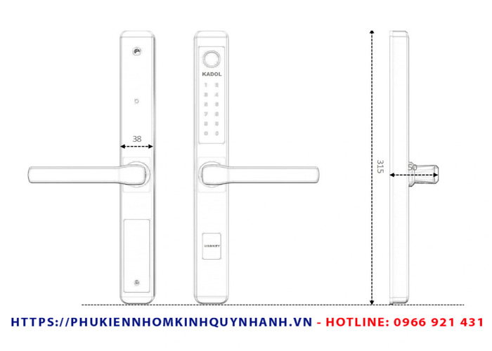 Thông số kỹ thuật khóa vân tay KADOL KD-900 1