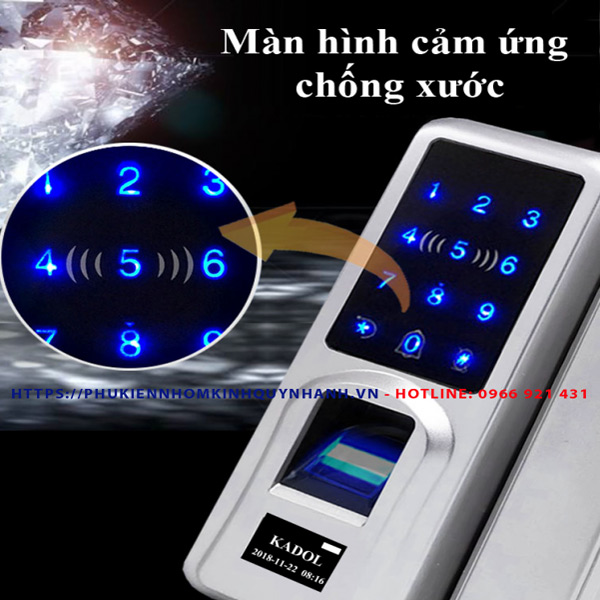 Màn hình cảm ứng Khóa vân tay cửa kính Kadol K6603 1