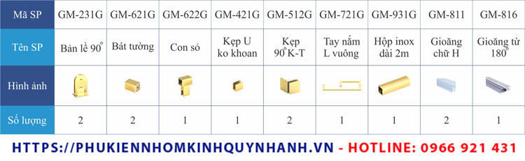 Chi tiết Set 07 phụ kiện Gymek phòng tắm kính 90 độ K-T 1 Chi tiết Set 07 phụ kiện Gymek phòng tắm kính 90 độ K-T 1