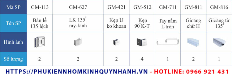 Chi tiết bộ phụ kiện trong Set 29 Gymek phòng tắm kính 135 độ 1 Chi tiết bộ phụ kiện trong Set 29 Gymek phòng tắm kính 135 độ 1