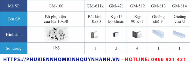 Set 57 phụ kiện Gymek phòng tắm kính cửa lùa ray inox 10x30 1 cánh 2 fix vuông 1 Set 57 phụ kiện Gymek phòng tắm kính cửa lùa ray inox 10x30 1 cánh 2 fix vuông 1