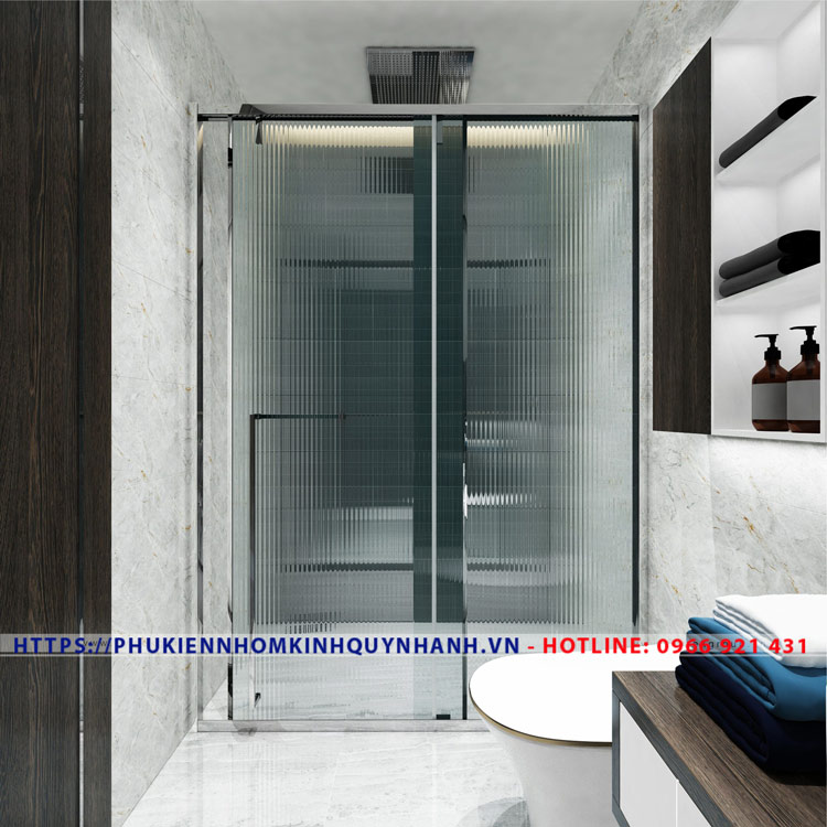 Bộ phụ kiện Gymek phòng tắm kính cửa lùa hệ Slim 1 Set 65 bộ phụ kiện phòng tắm kính cửa lùa hệ Slim màu bóng gương