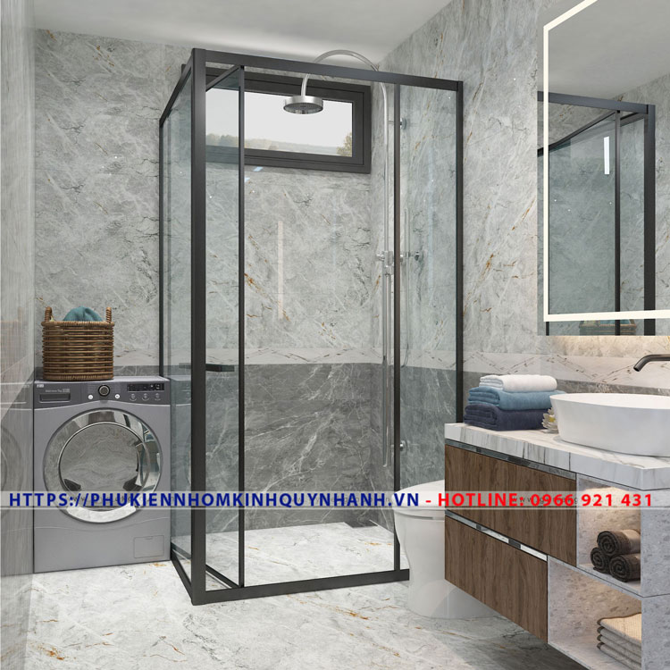 Ưu điểm của bộ phụ kiện GYmek phòng tắm cửa trượt lùa 90 độ khung Slim 1 Ưu điểm của bộ phụ kiện GYmek phòng tắm cửa trượt lùa 90 độ khung Slim 1