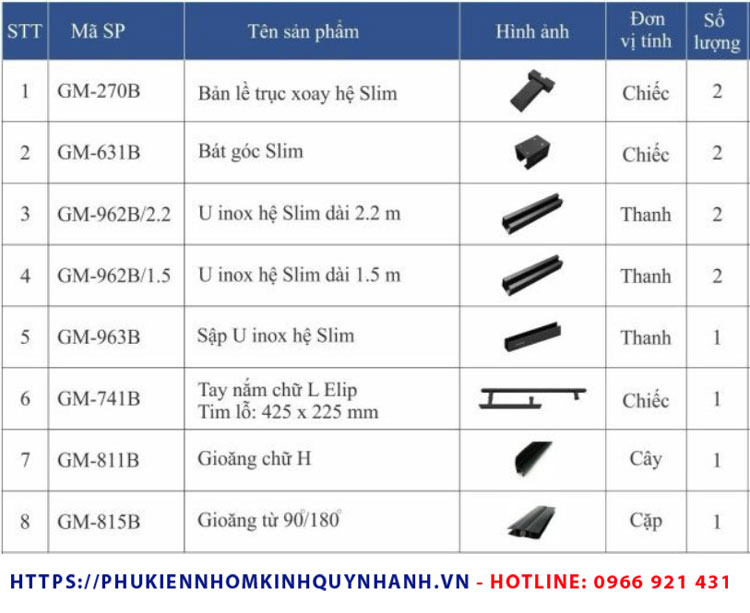 Chi tiết Set phụ kiện Gymek cho phòng tắm kính 135 độ hệ SLIM 1 Chi tiết phụ kiện phòng tắm kính 135 độ hệ Slim cửa mở quay