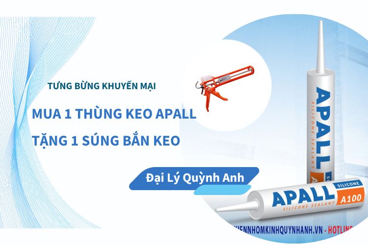 KHUYẾN MẠI SỐC: Mua 1 thùng keo silicone Apall TẶNG NGAY 1 súng bắn keo! 2