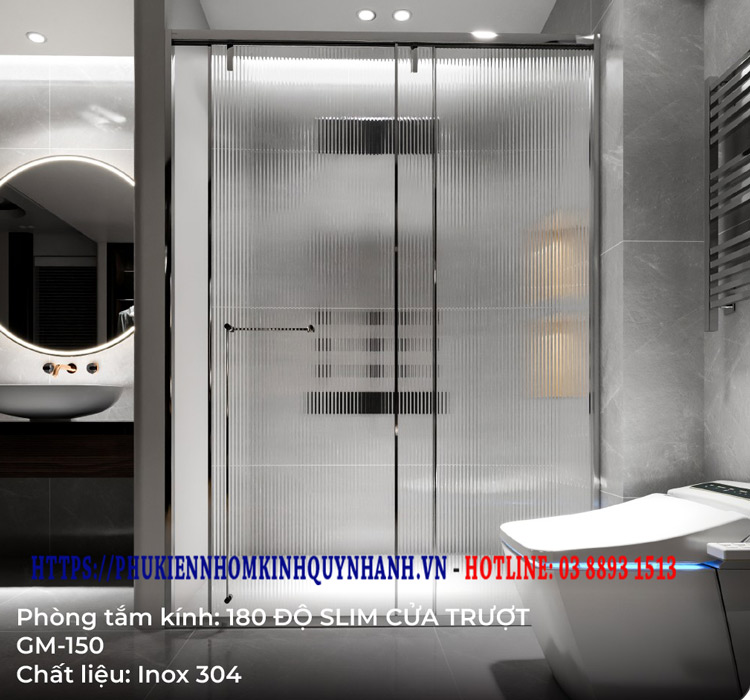 Bộ sưu tập cabin phòng tắm kính Gymek 2024 kính dán sóng