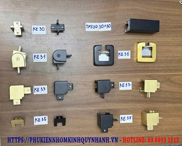 2. Tay vịn nhôm 3D vuông 30x30 1